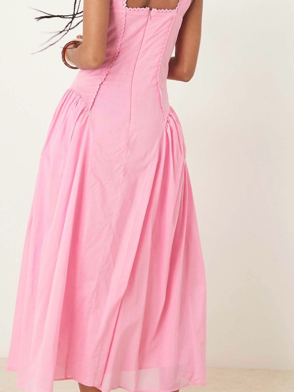 Pink Square-Neck Sundress - Picture 2 of 4
